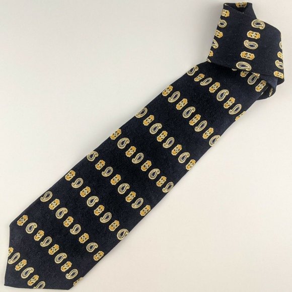 Principe Other - Principe Men's Tie Blue with Gold Pattern 100% Silk NEW